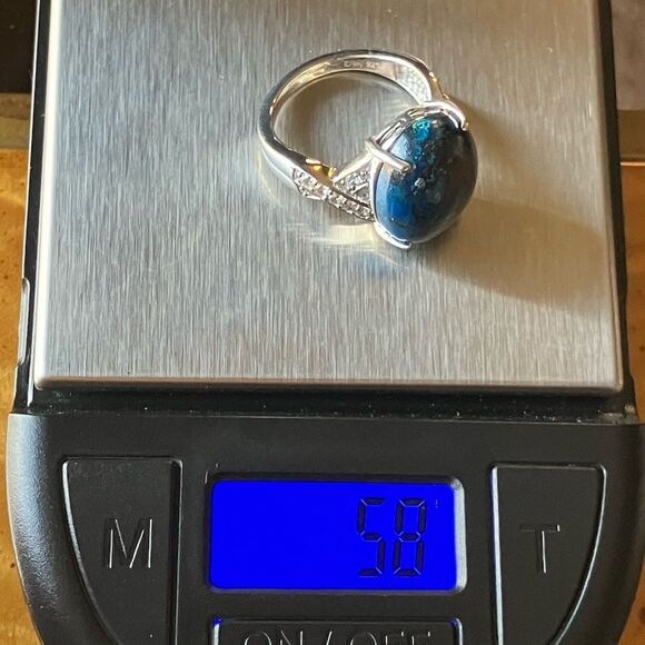 Natural Shadowkite Sterling Silver Ring Size 6 - Picture 7 of 9